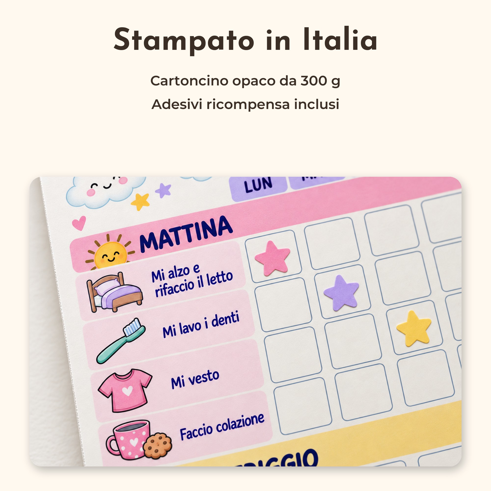 Tabellone Routine Settimanale Bambini Personalizzato — 8