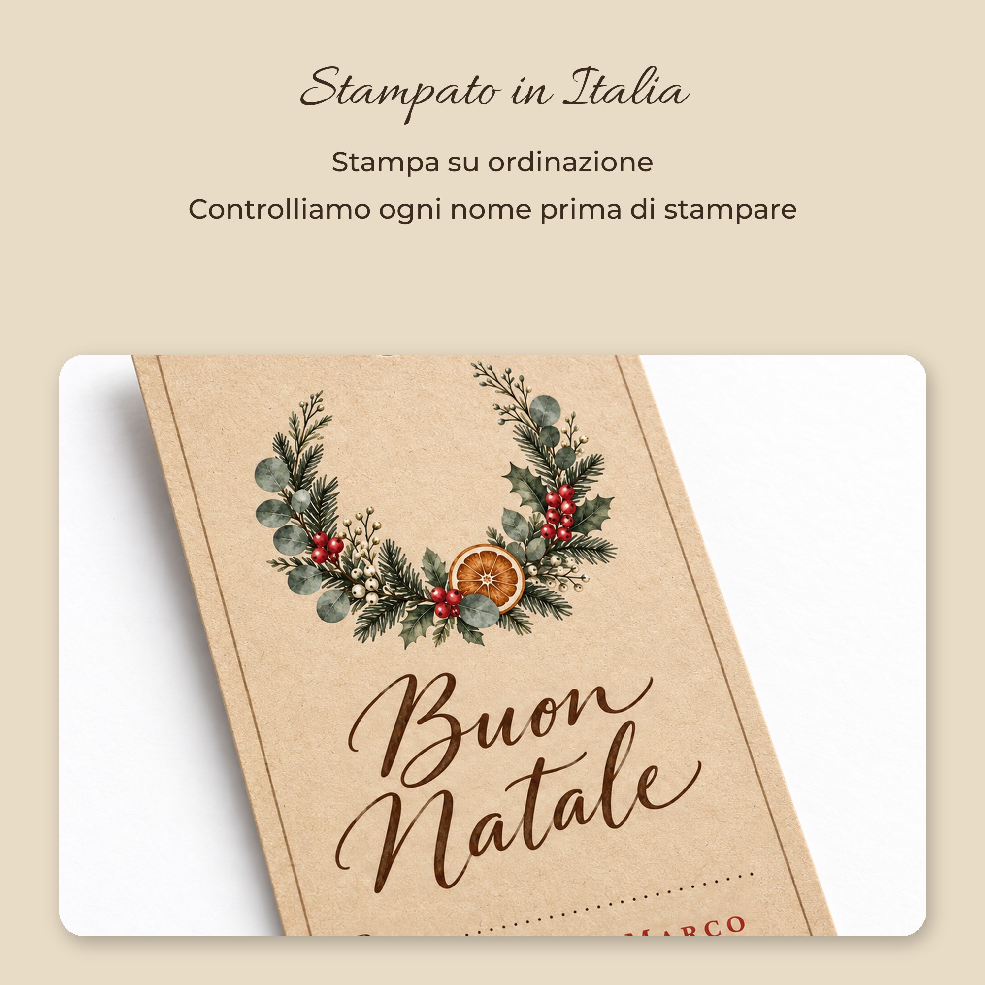 Tag Regalo di Natale Personalizzati con Nome e Spago (60 pz) — 8