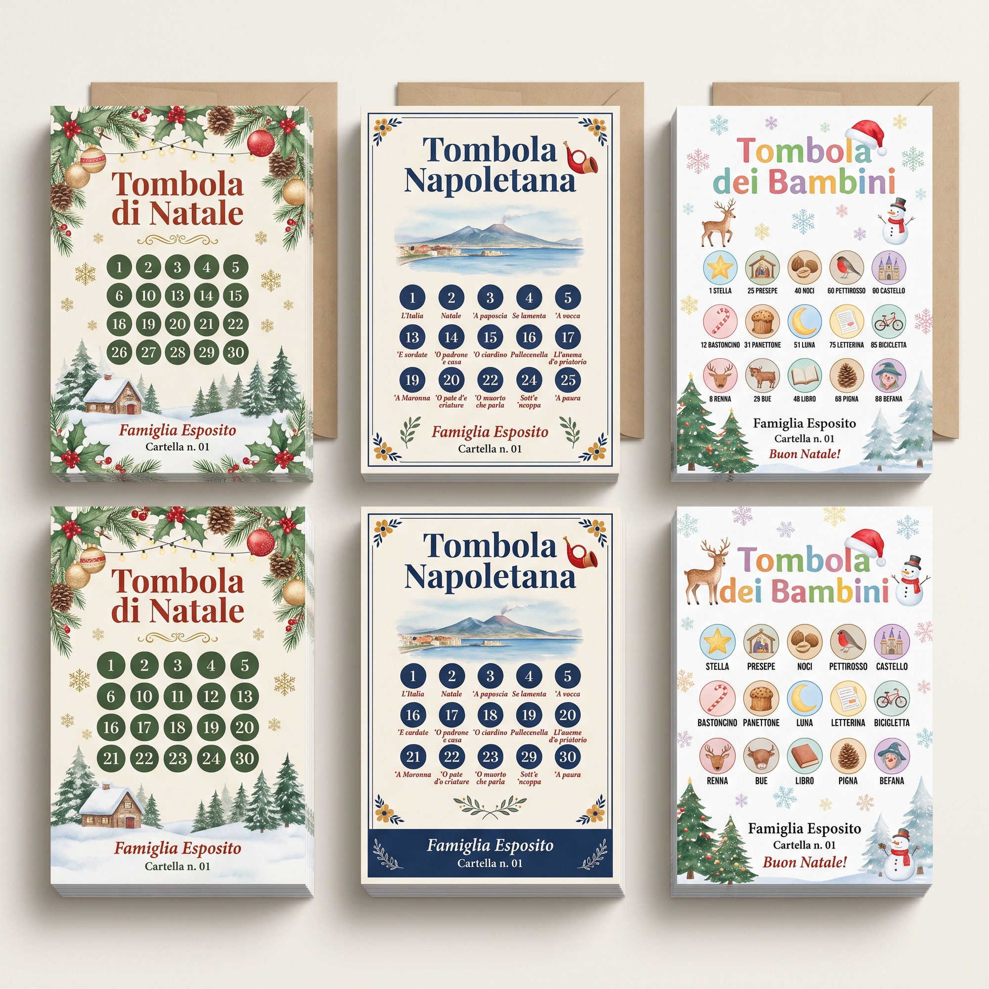Tombola di Natale personalizzata con nome famiglia — 3