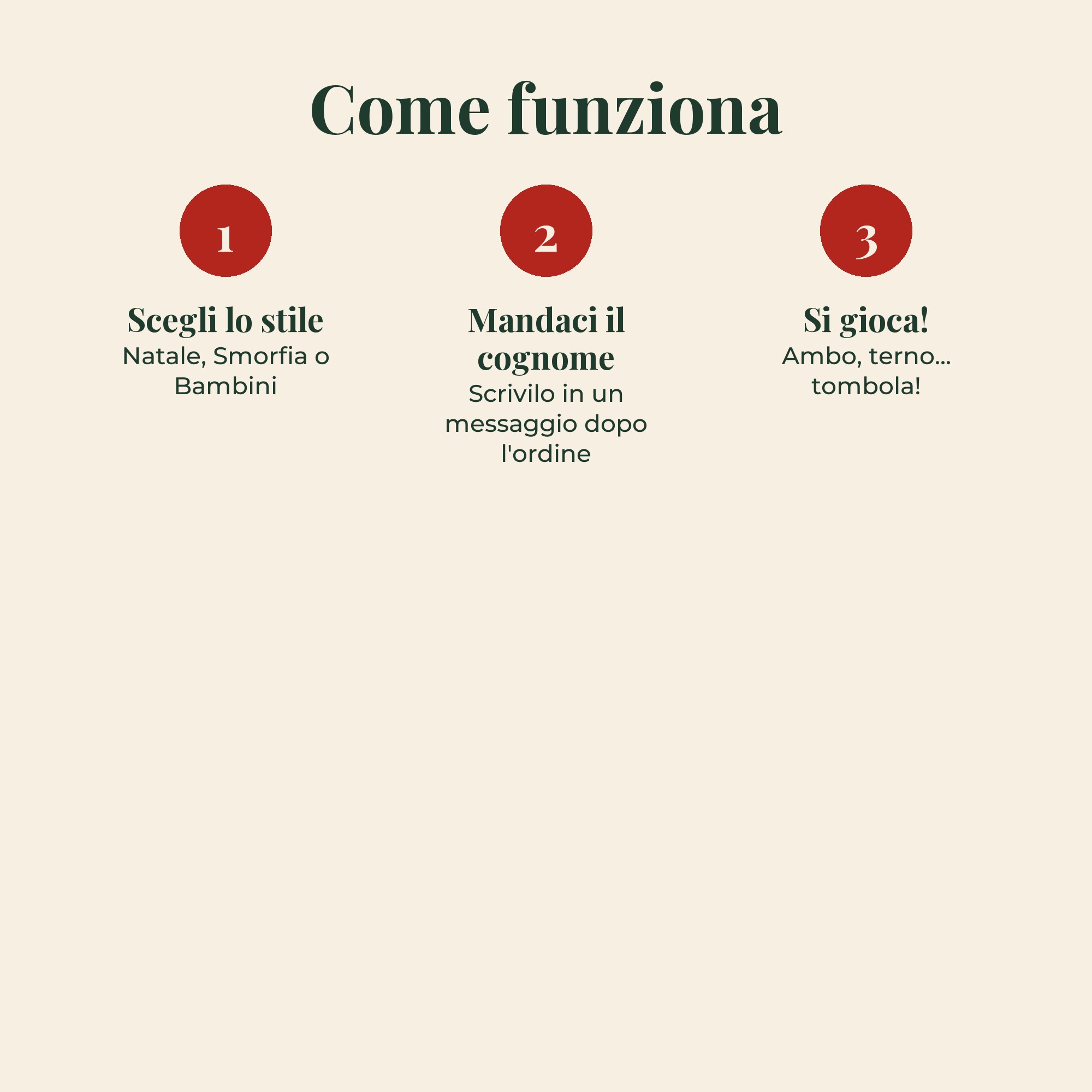 Tombola di Natale personalizzata con nome famiglia — 4