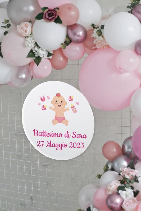 Adesivi battesimo personalizzati con nome e data (100 pz) — 6