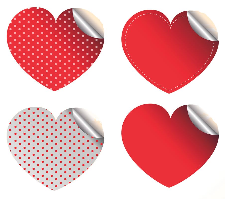 Adesivi in PVC personalizzati a cuore (100 pz) — 2