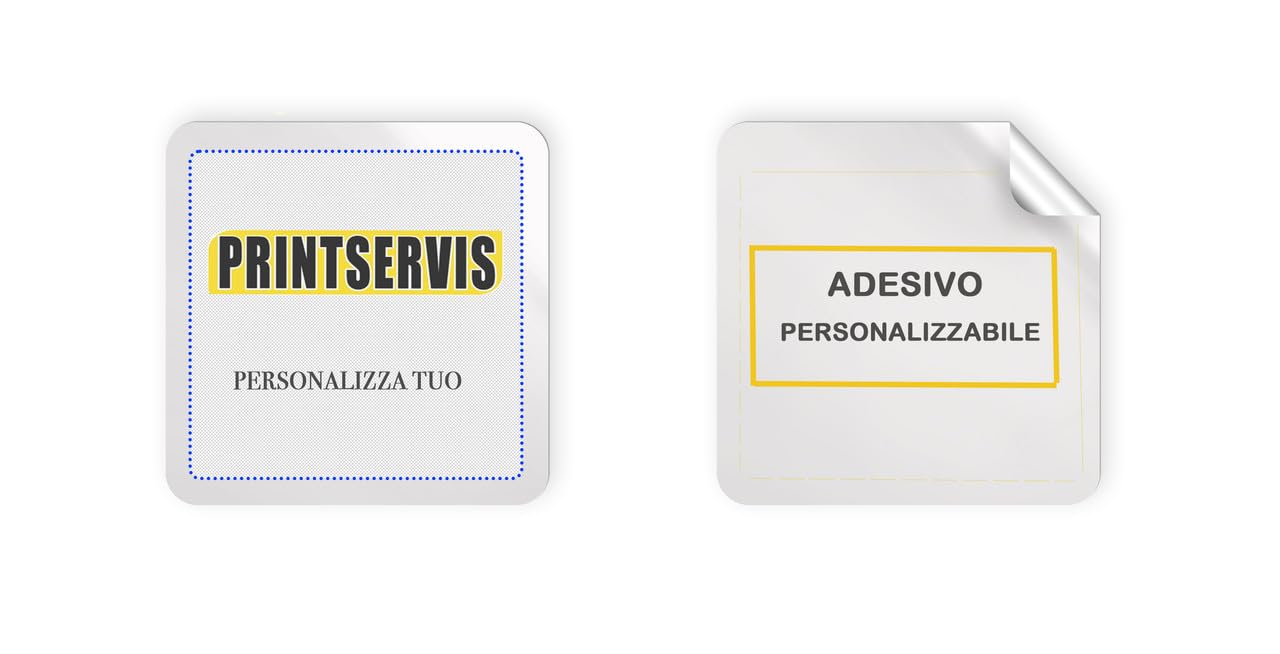Adesivi in PVC personalizzati quadrati (100 pz) — 2