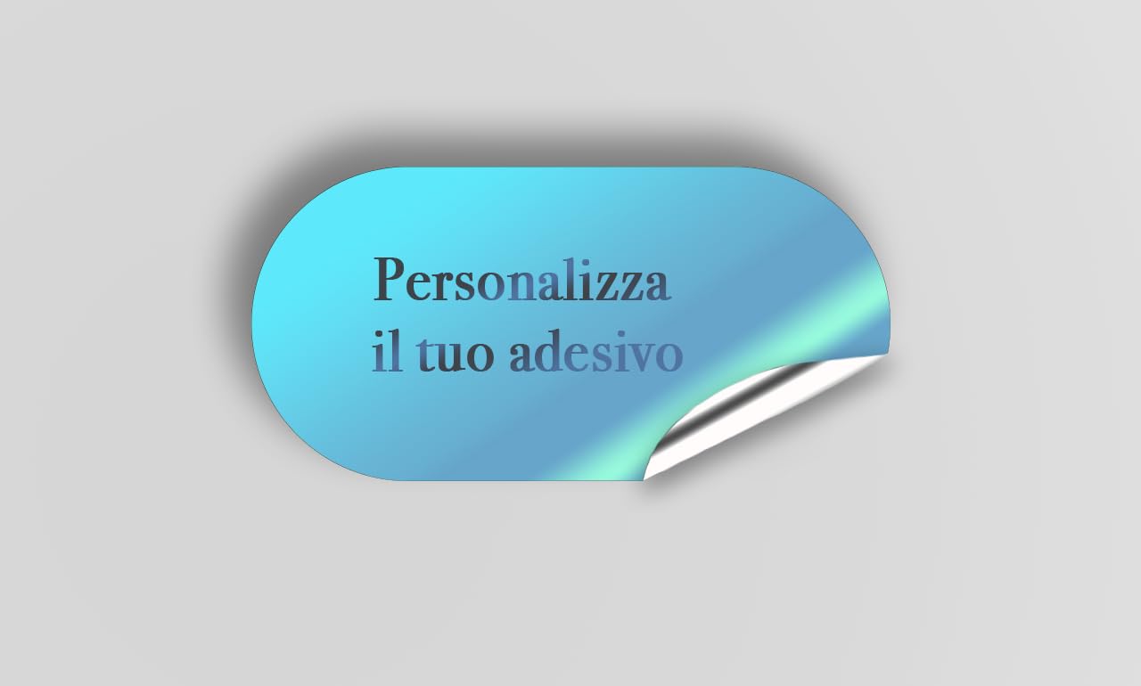 Adesivi in PVC personalizzati rettangolari con lato tondo (100 pz) — 2