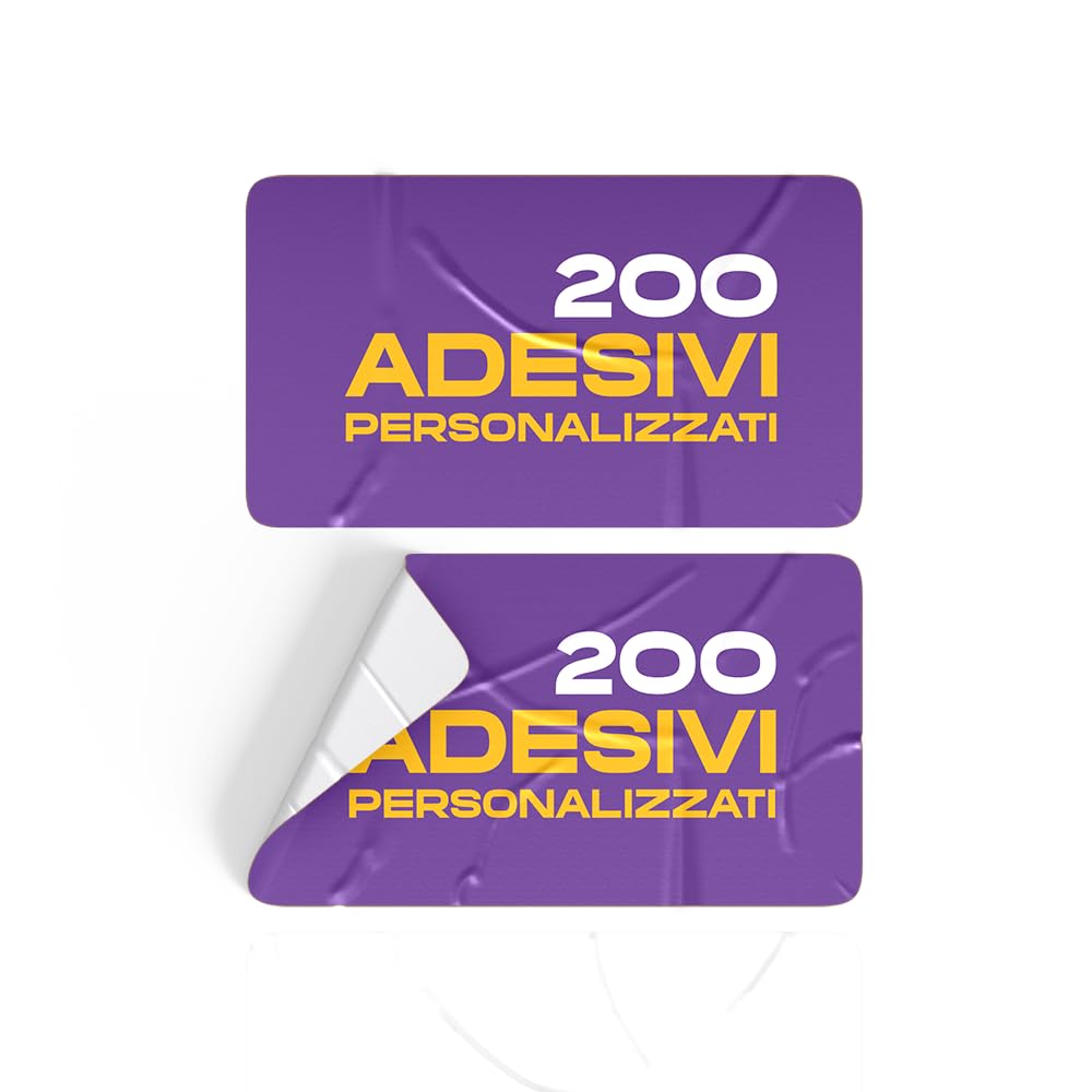 Adesivi personalizzati multiuso rettangolari (300 pz)