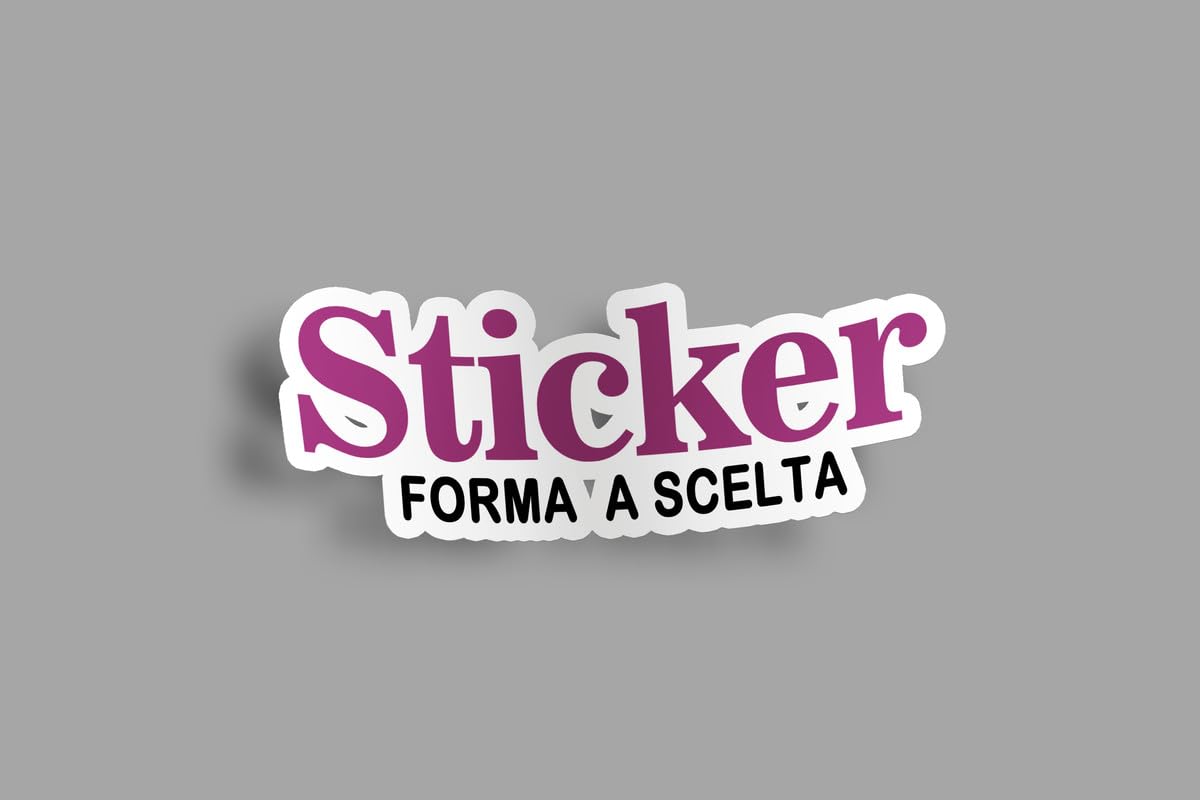 Adesivi personalizzati su carta lucida con forma su misura (200 pz)