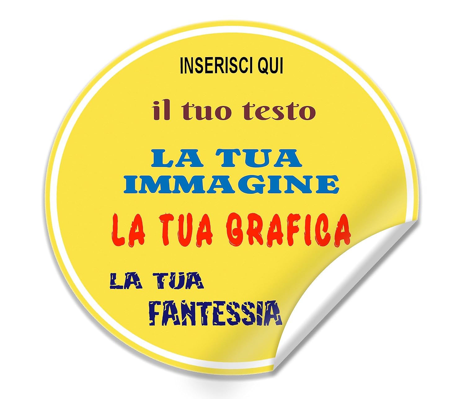Adesivi personalizzati su carta lucida rotondi (200 pz)