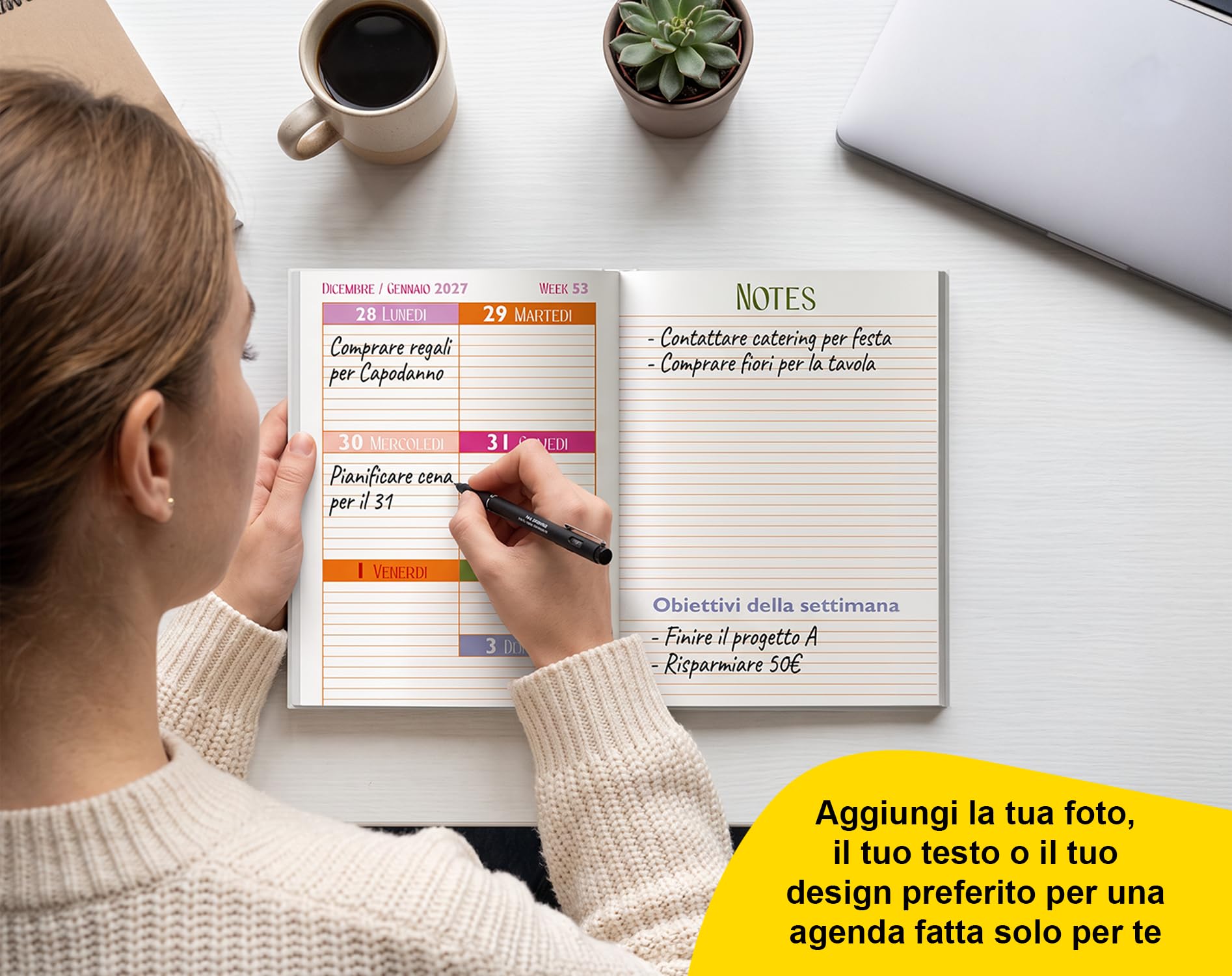 Agenda 2027 A5 personalizzabile, colori e interni a scelta — 2
