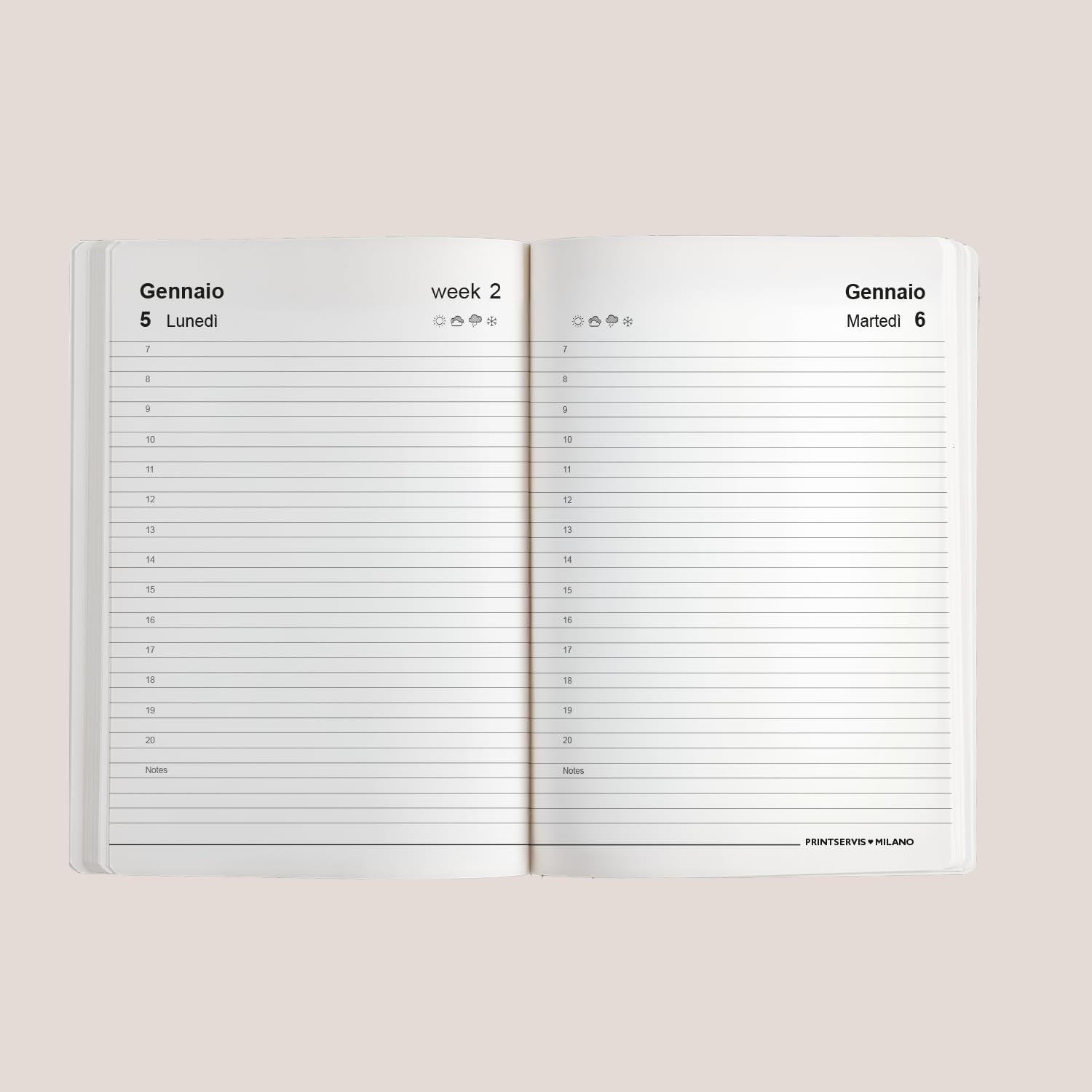 Agenda 2027 A5 copertina rigida con nome o logo — 3