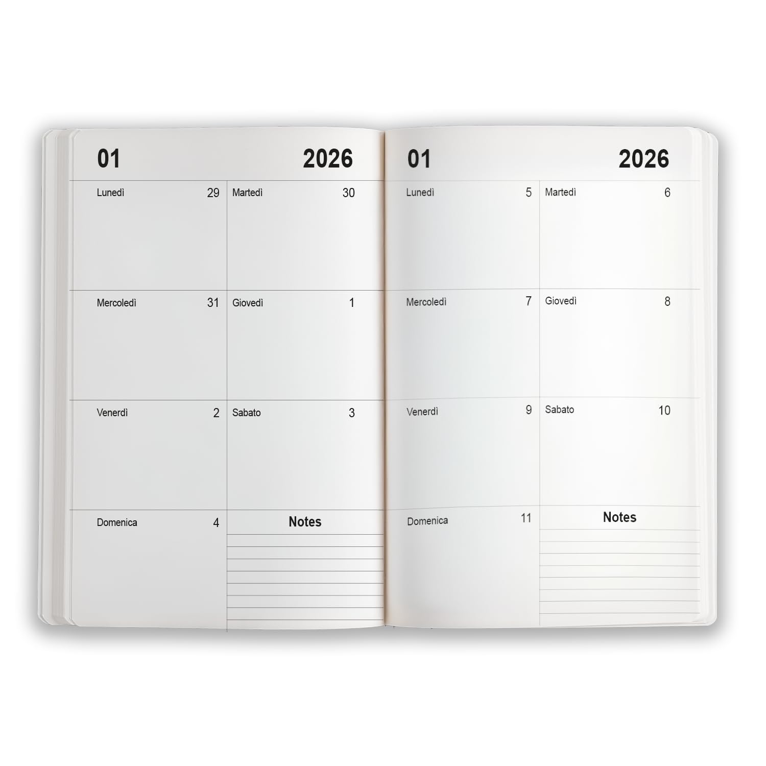 Agenda 2027 A5 giornaliera copertina rigida illustrata — 2