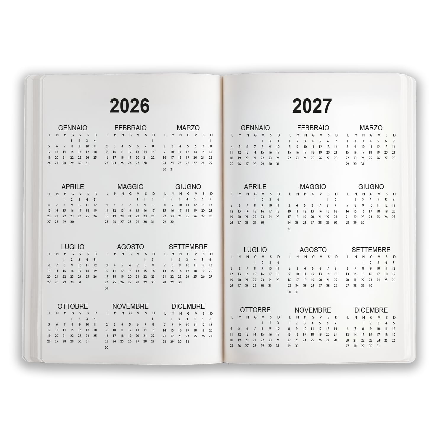 Agenda 2027 A5 giornaliera copertina rigida illustrata — 3