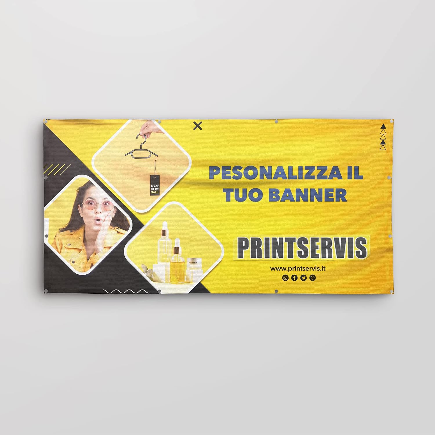 Banner in PVC personalizzato, misura a scelta
