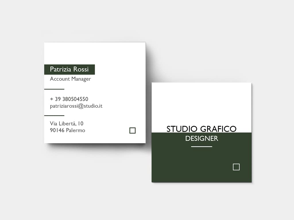 Biglietti da visita quadrati 5x5 fronte/retro — 2