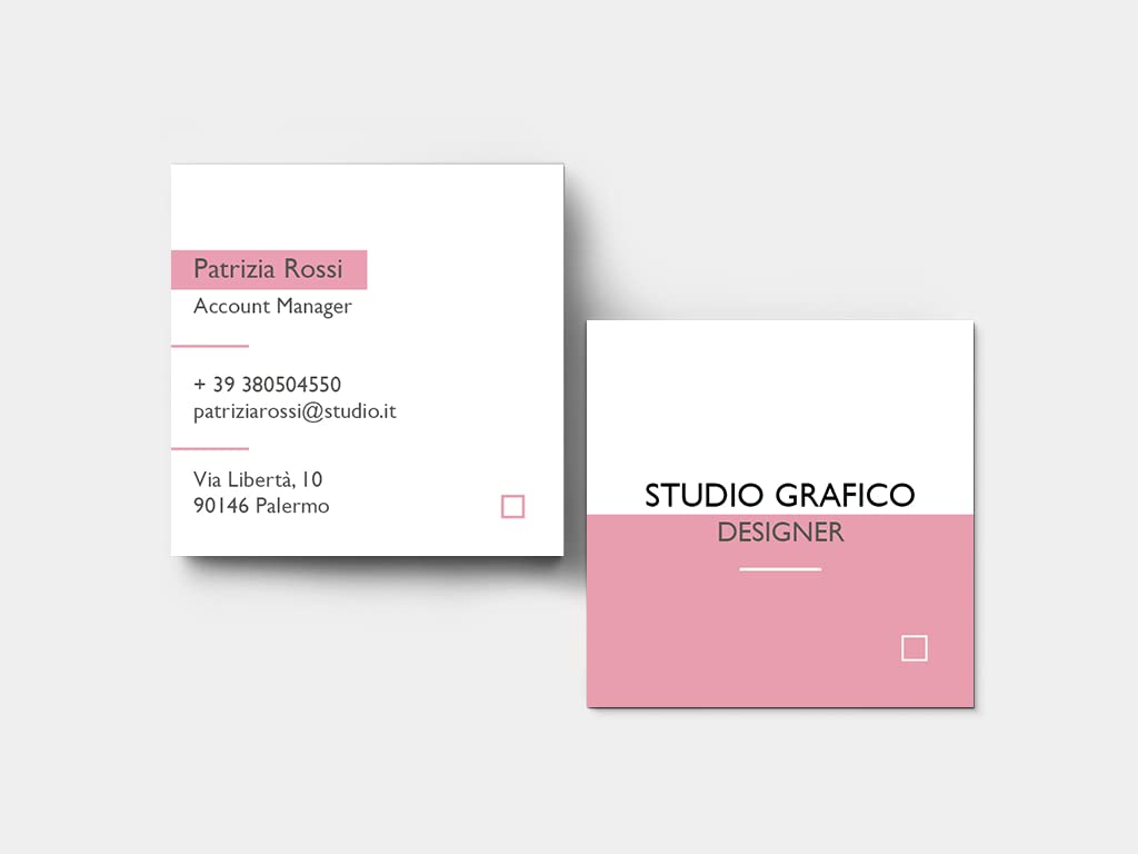 Biglietti da visita quadrati 5x5 fronte/retro — 6