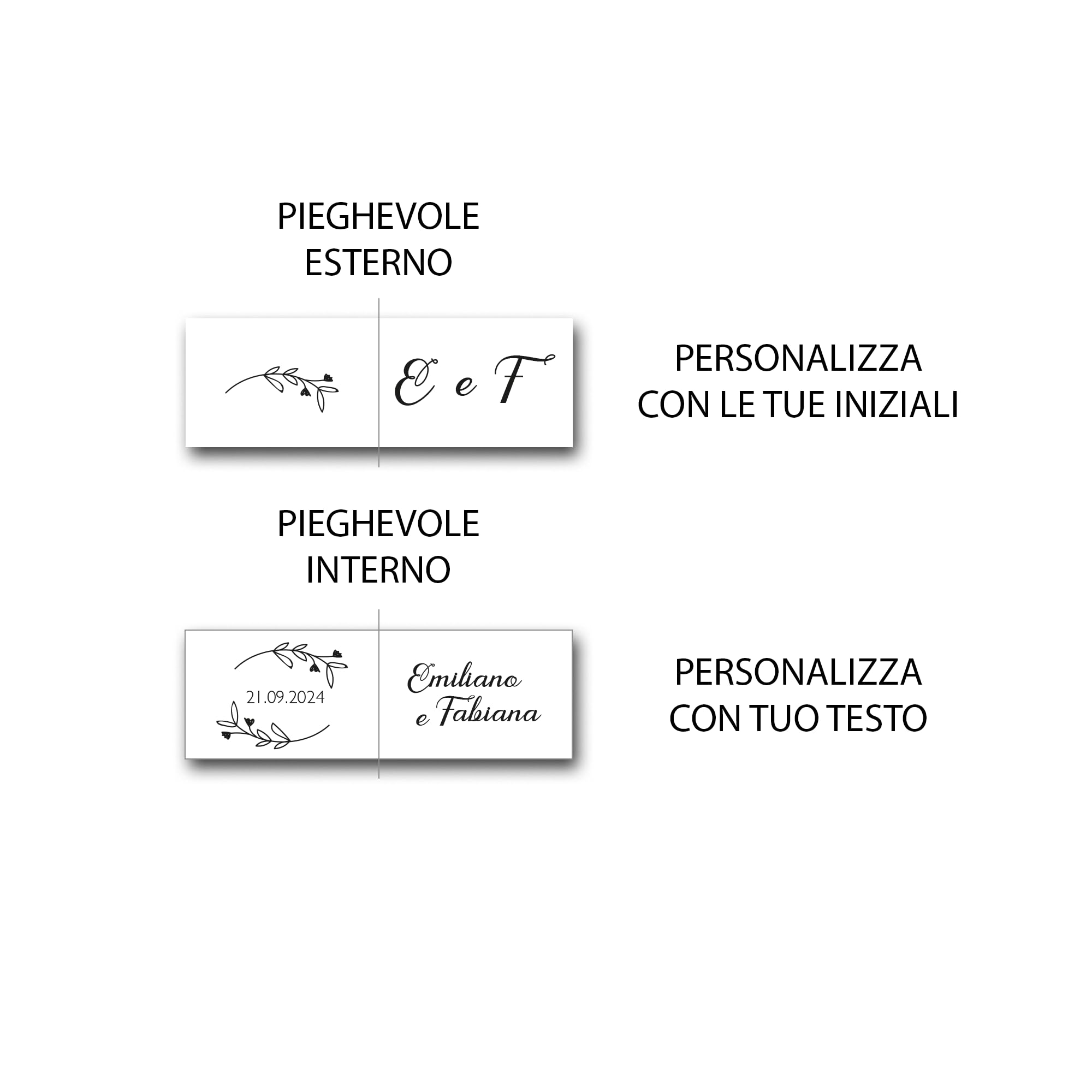 Bigliettini bomboniera con foro, 95x25 o 60x20 (110 pz) — 2