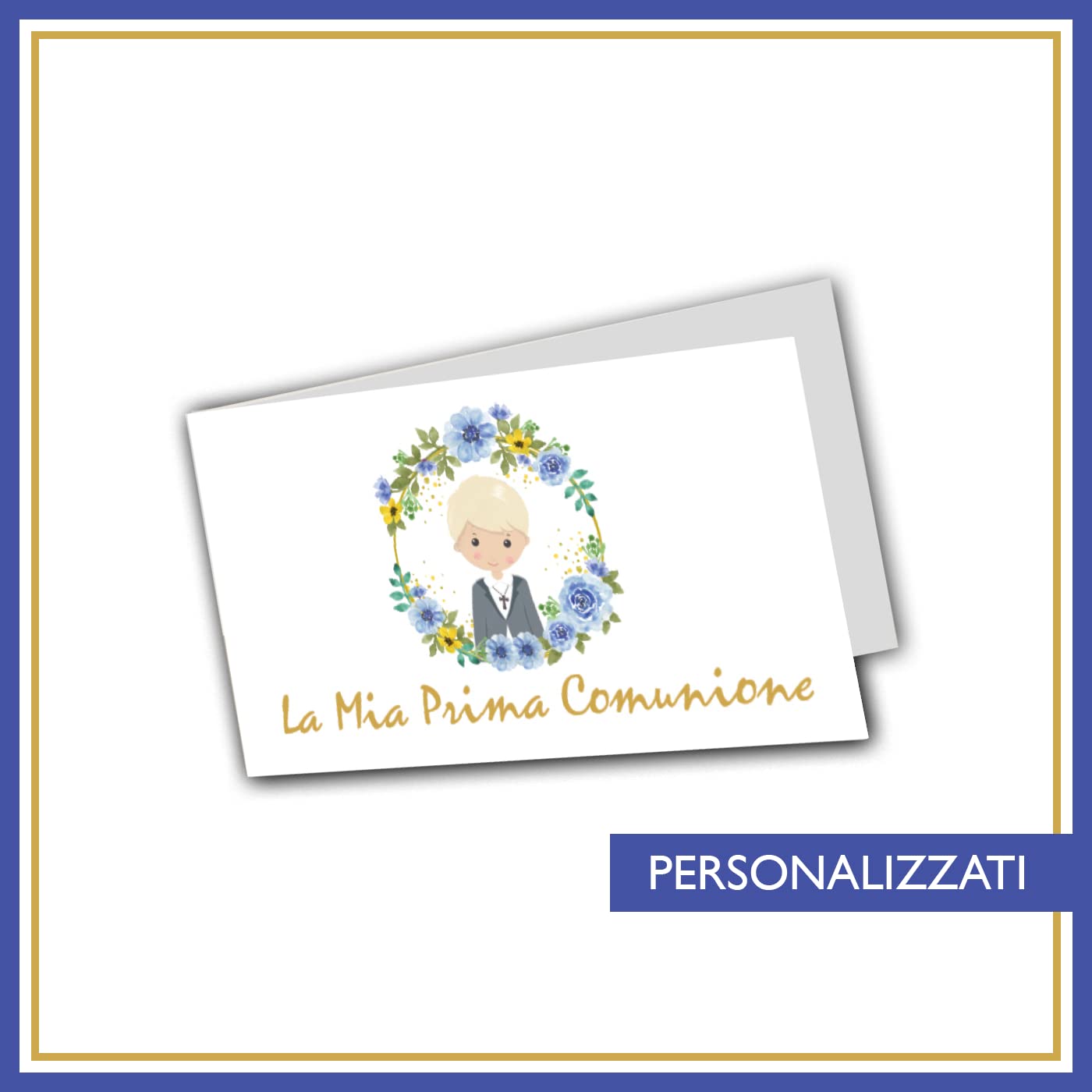 Bigliettini bomboniera prima comunione bimbo 95x25 (60 pz) — 4