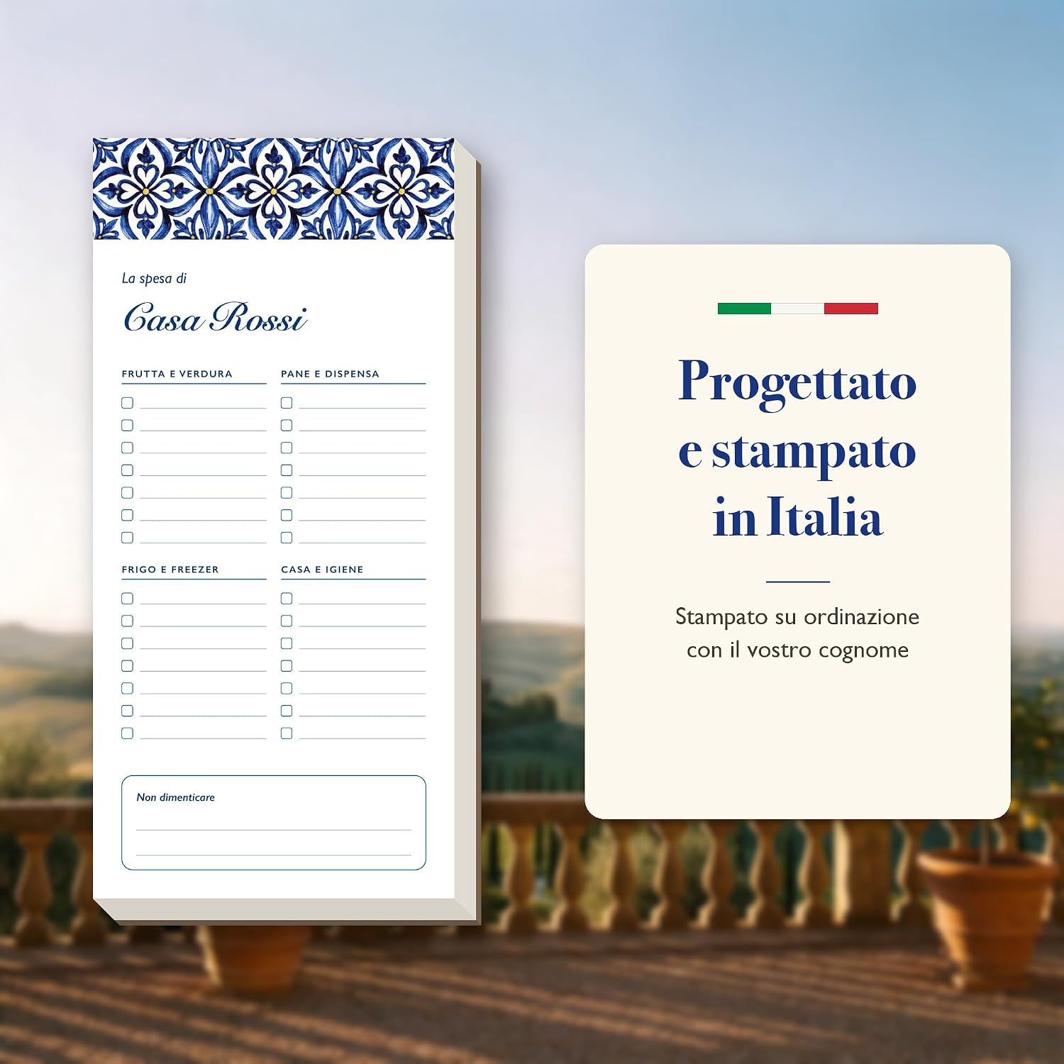 Blocco note magnetico lista spesa con cognome — 5