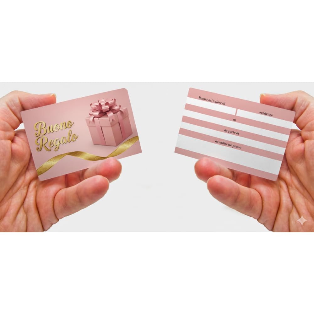 Buoni regalo 8x5 per centri benessere e negozi (50 pz)