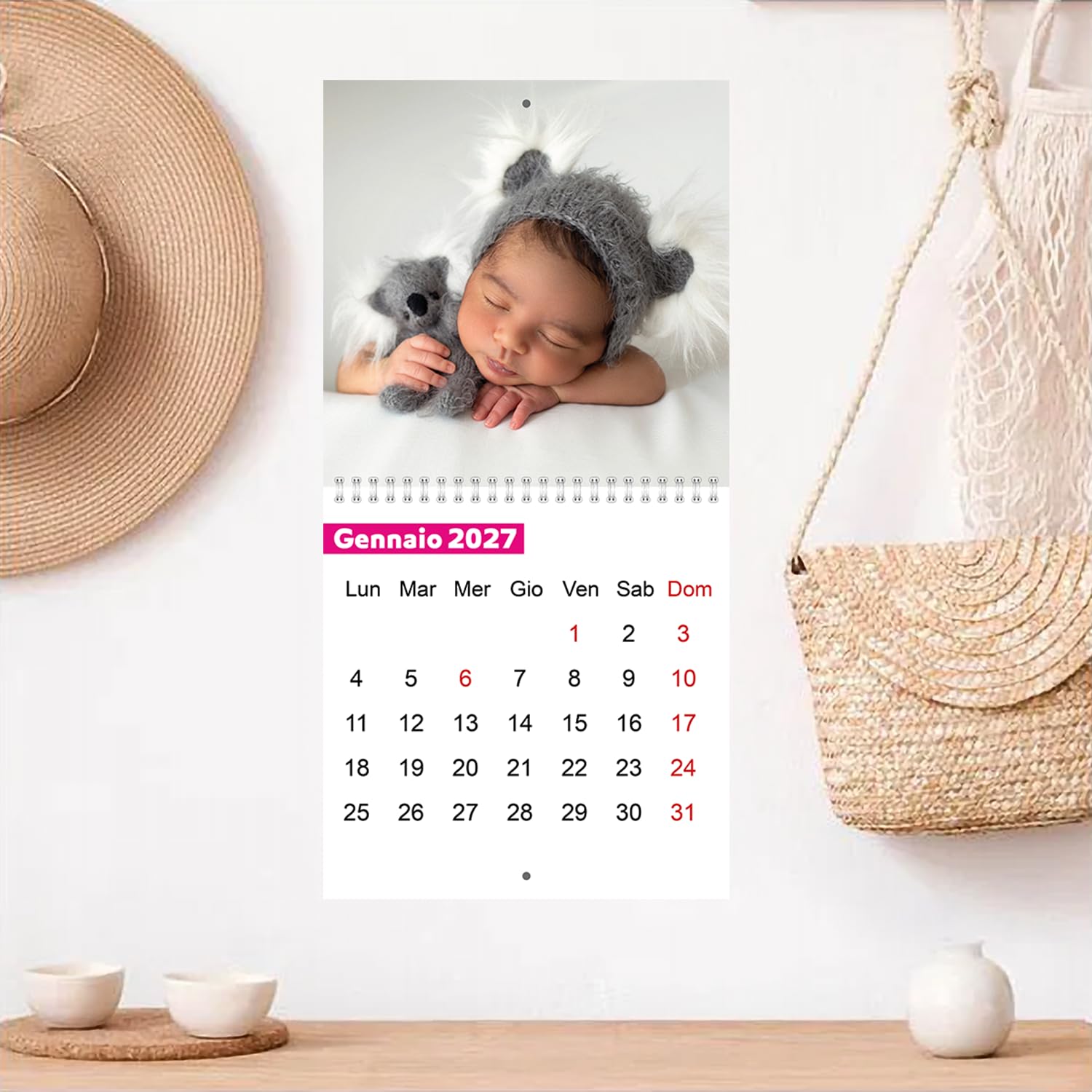 Calendario da muro 2027 con 12 foto — 2
