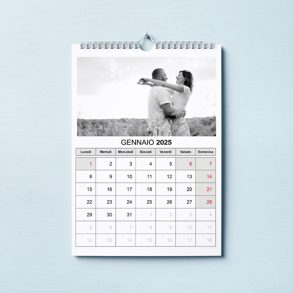 Calendario da parete 2027 A4 con 12 foto, elegante