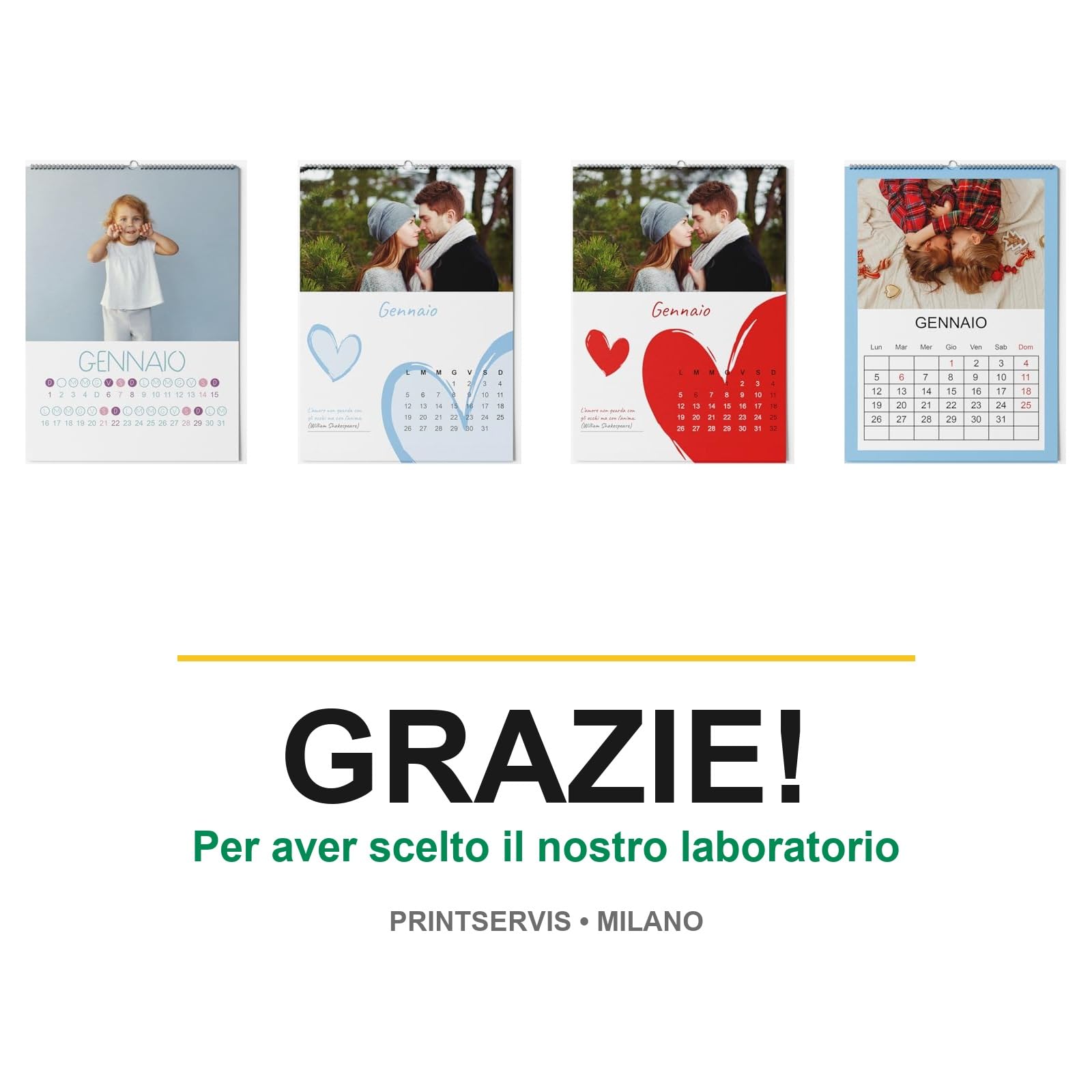 Calendario da parete A4 2027 a spirale con 12 foto — 4