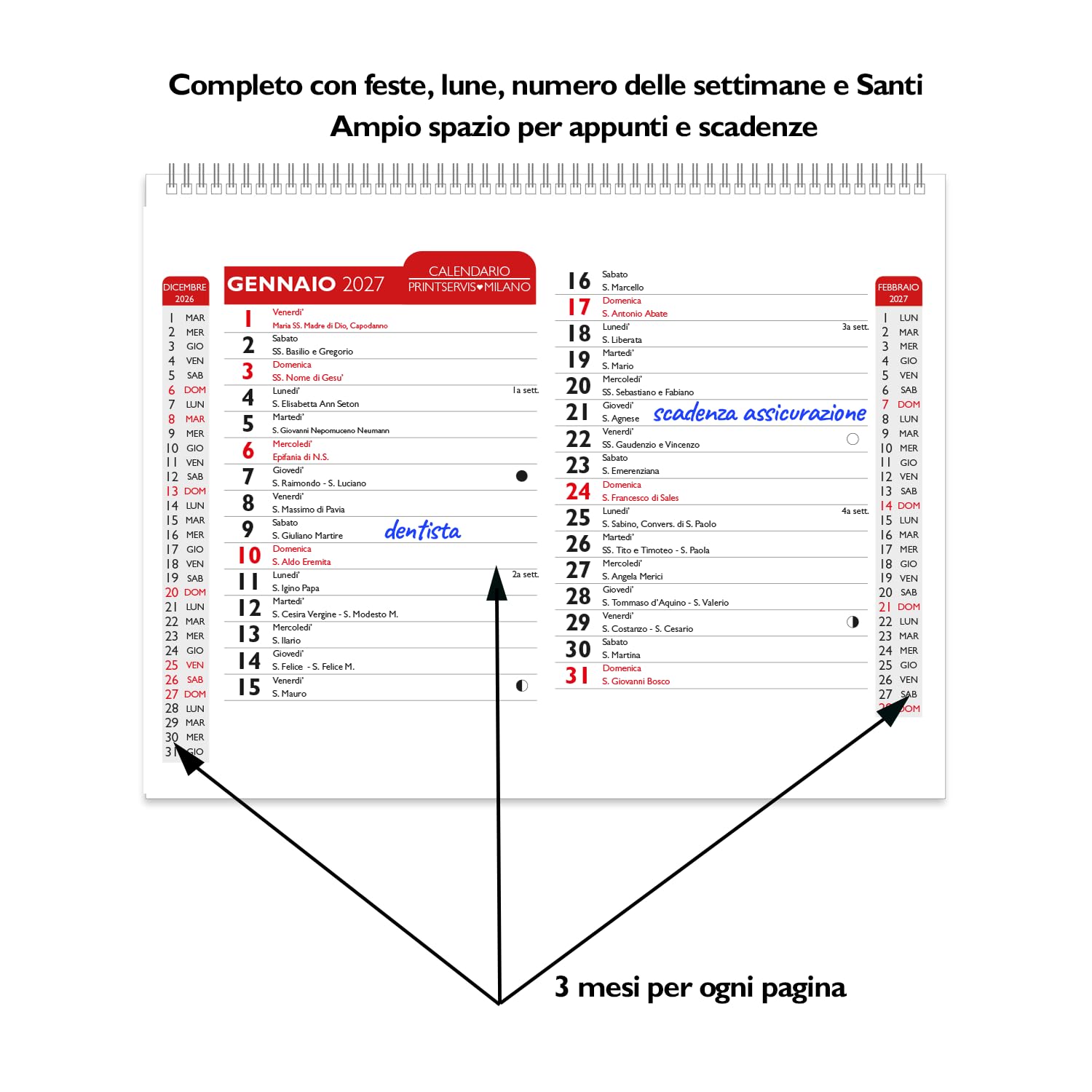Calendario da tavolo 2027 A5 design artistico — 6