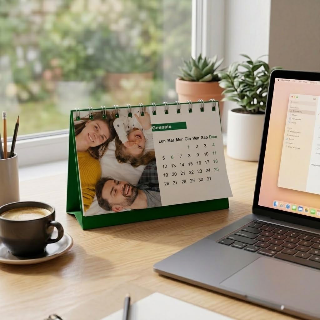 Calendario da tavolo 2027 a spirale 150x95 con 12 foto — 3
