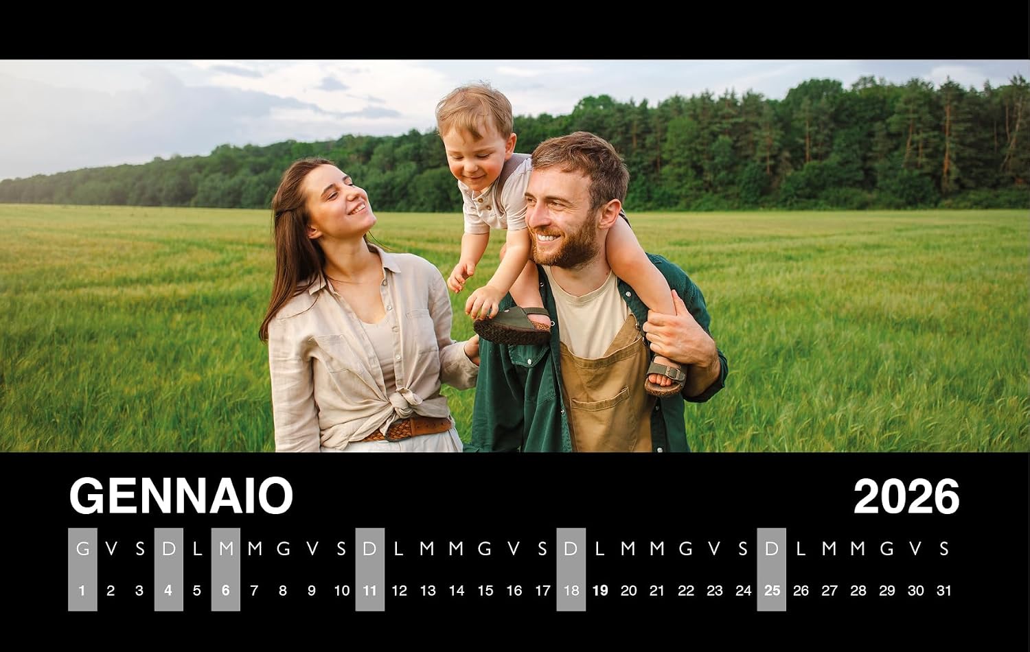 Calendario da tavolo personalizzato con spirale — 2
