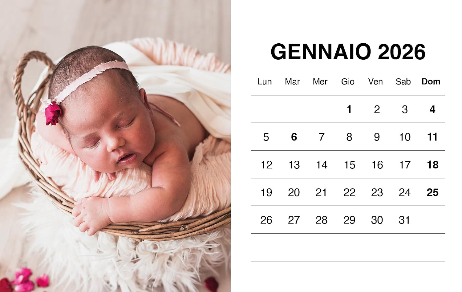 Calendario da tavolo personalizzato con spirale — 4