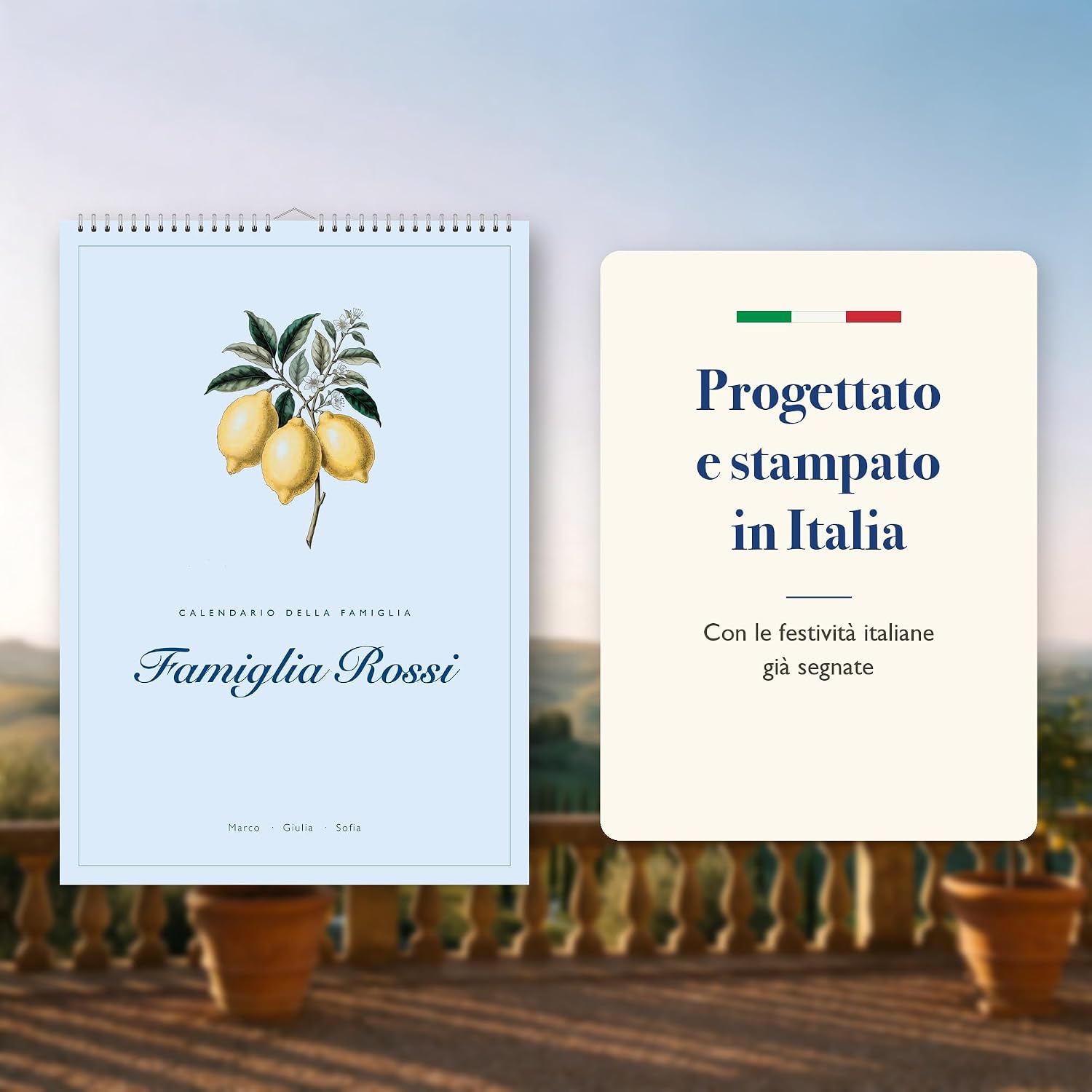Calendario famiglia 2027 A3 a colonne con nomi — 8