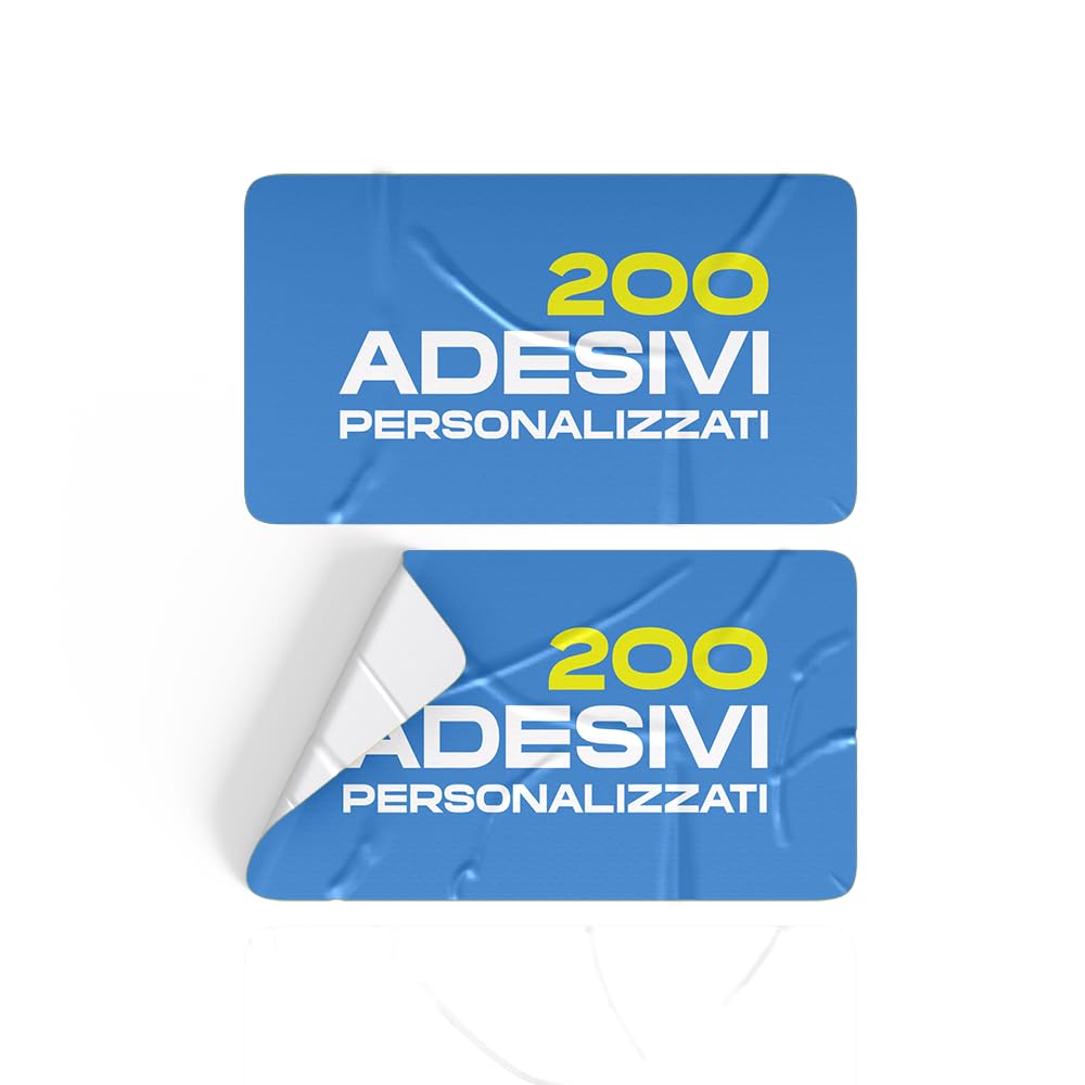 Etichette adesive personalizzate rettangolari (300 pz)