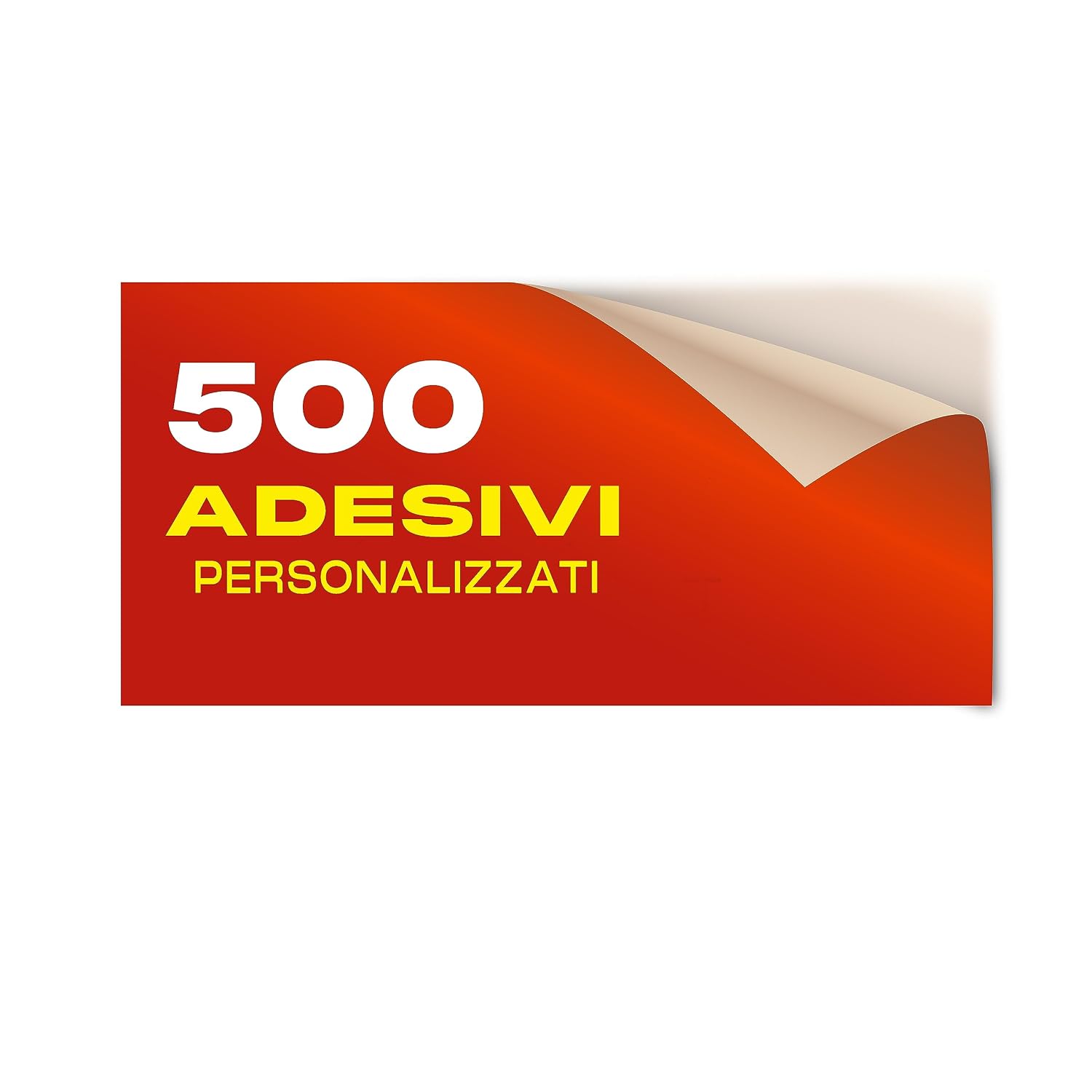Etichette adesive personalizzate rettangolari (500 pz)