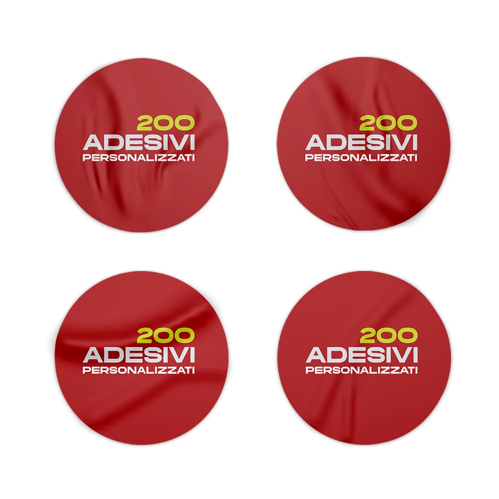 Etichette adesive personalizzate rotondi (200 pz)