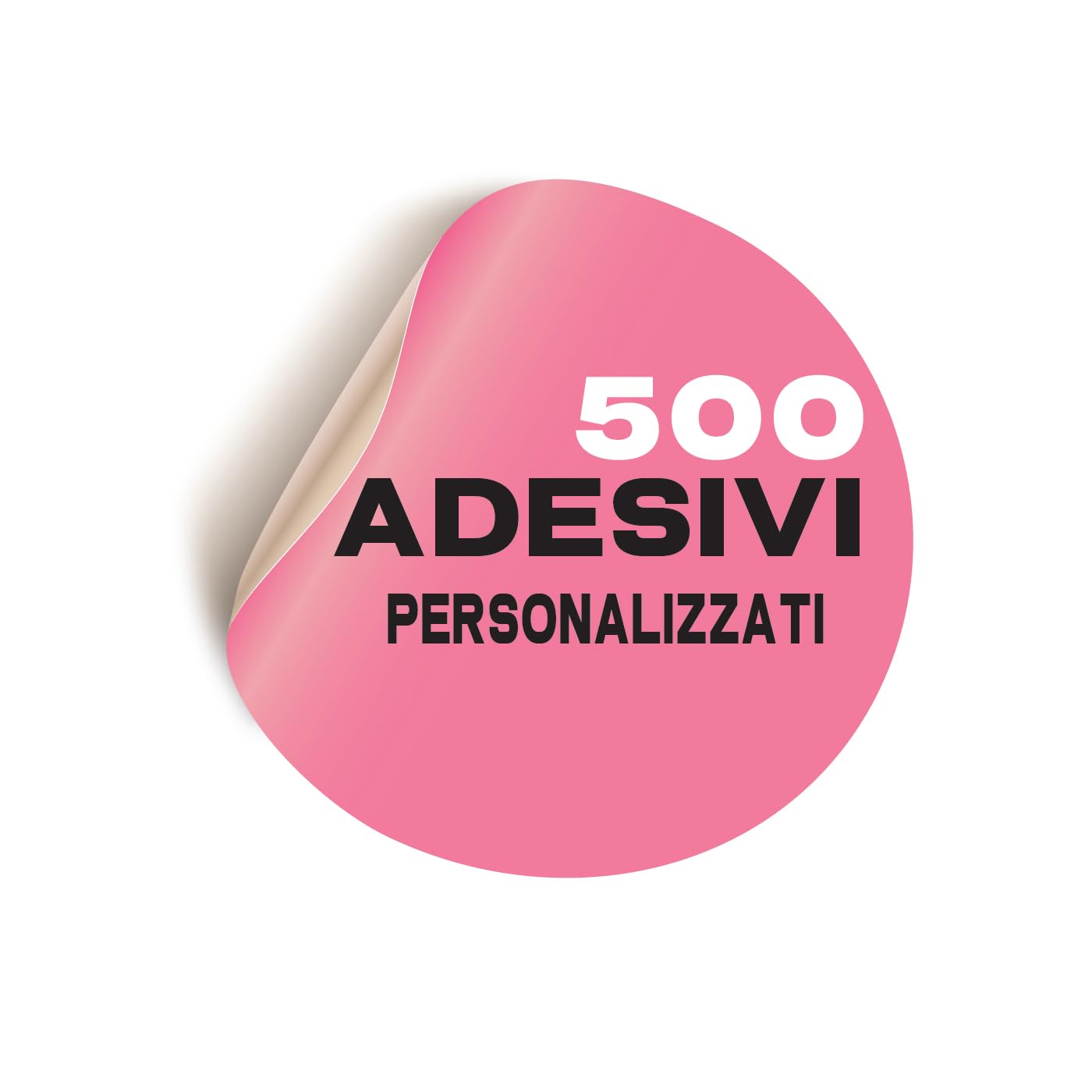 Etichette adesive personalizzate rotondi (500 pz)