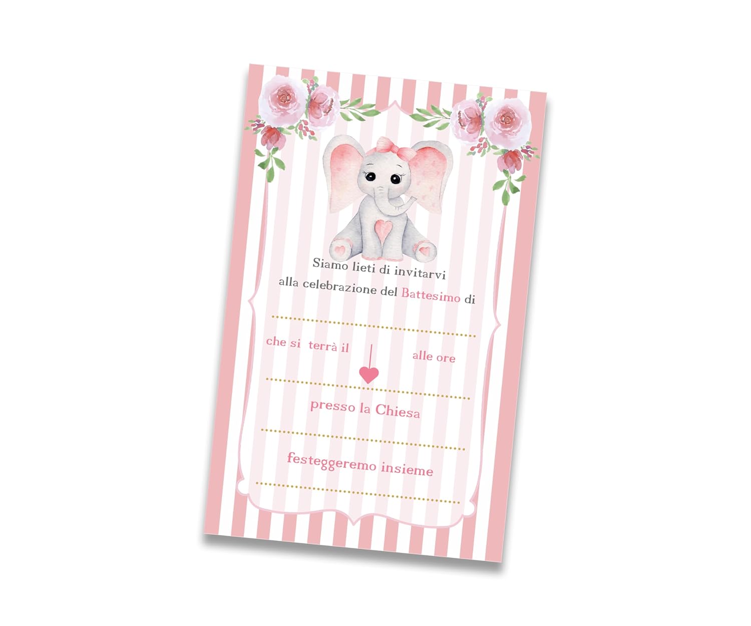 Inviti battesimo bimba con nome e data (20 pz) — 2