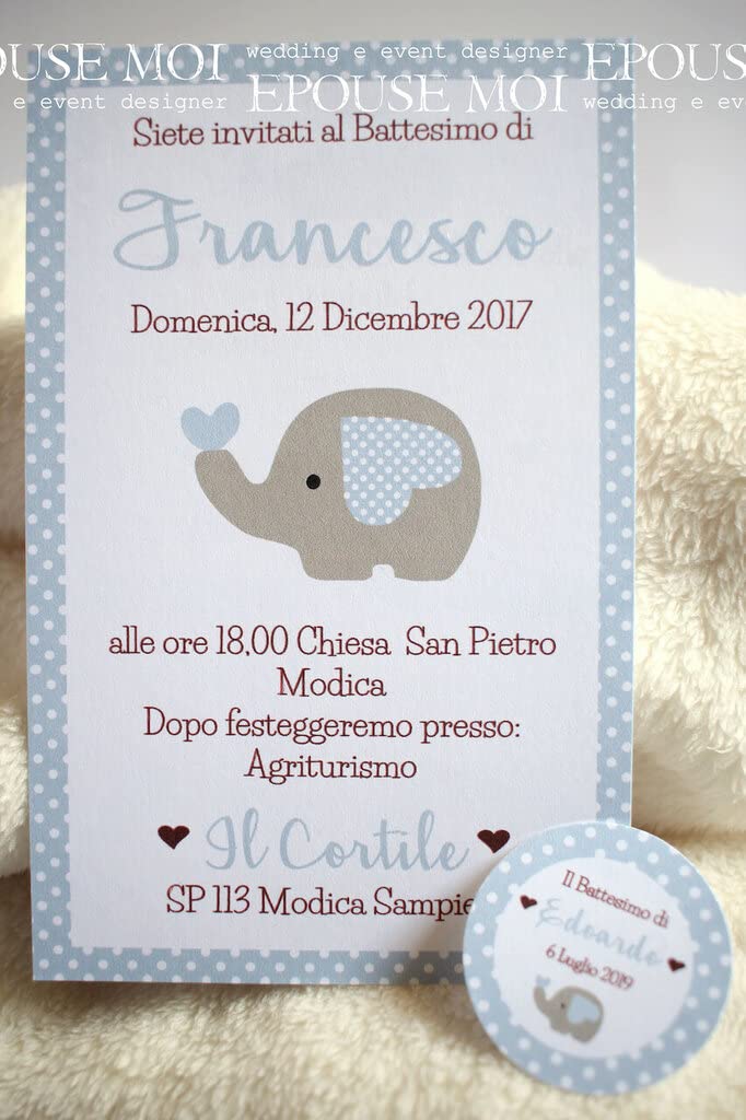 Inviti battesimo con grafica a scelta (20 pz) — 6