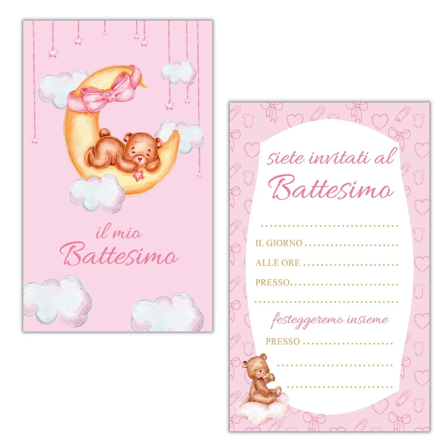Inviti battesimo fronte e retro (20 pz) — 2