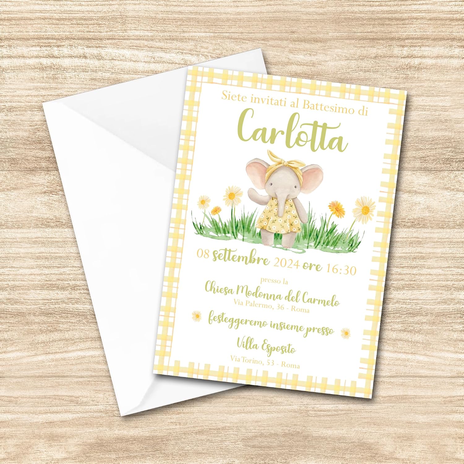 Inviti battesimo tinta unita (20 pz) — 2