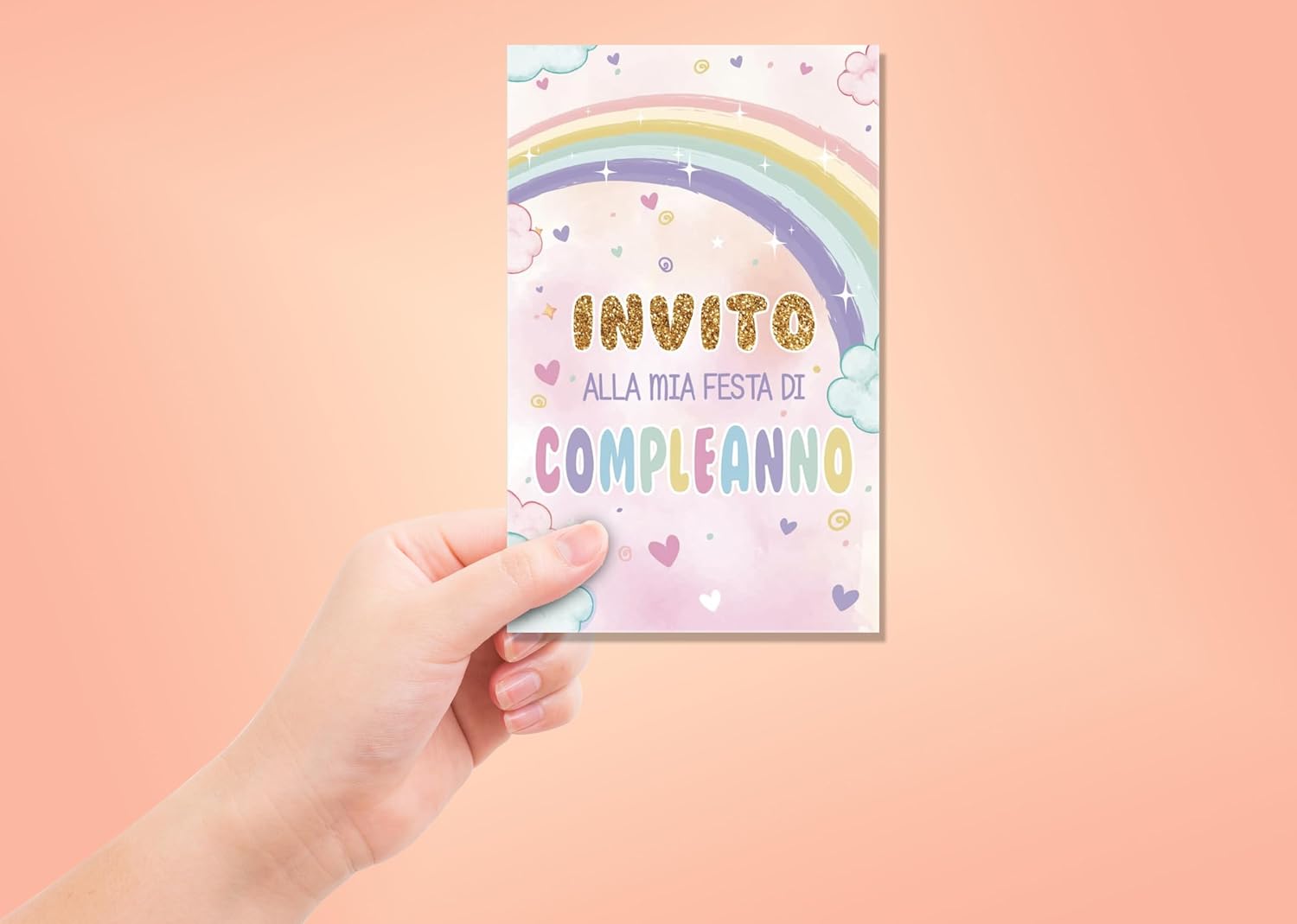 Inviti compleanno arcobaleno (20 pz) — 3
