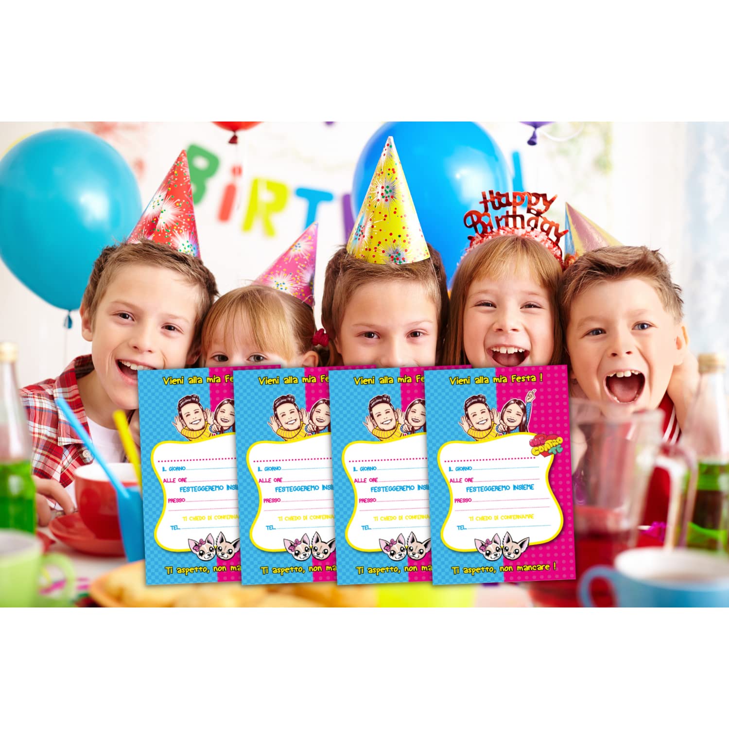 Inviti compleanno bambini 20 pz, 95x150 — 4