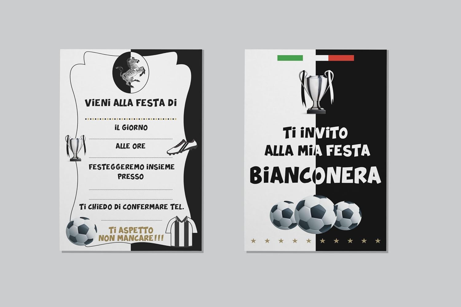 Inviti compleanno calcio 95x150 (20 pz)