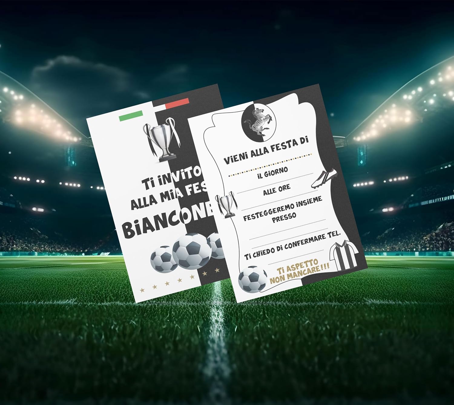 Inviti compleanno calcio 95x150 (20 pz) — 7