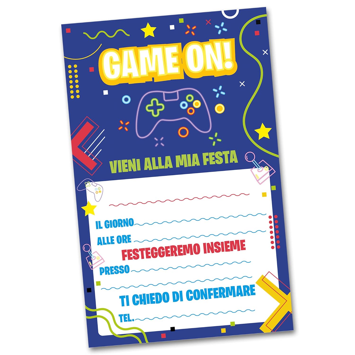 Inviti compleanno calcio e temi a scelta (20 pz)