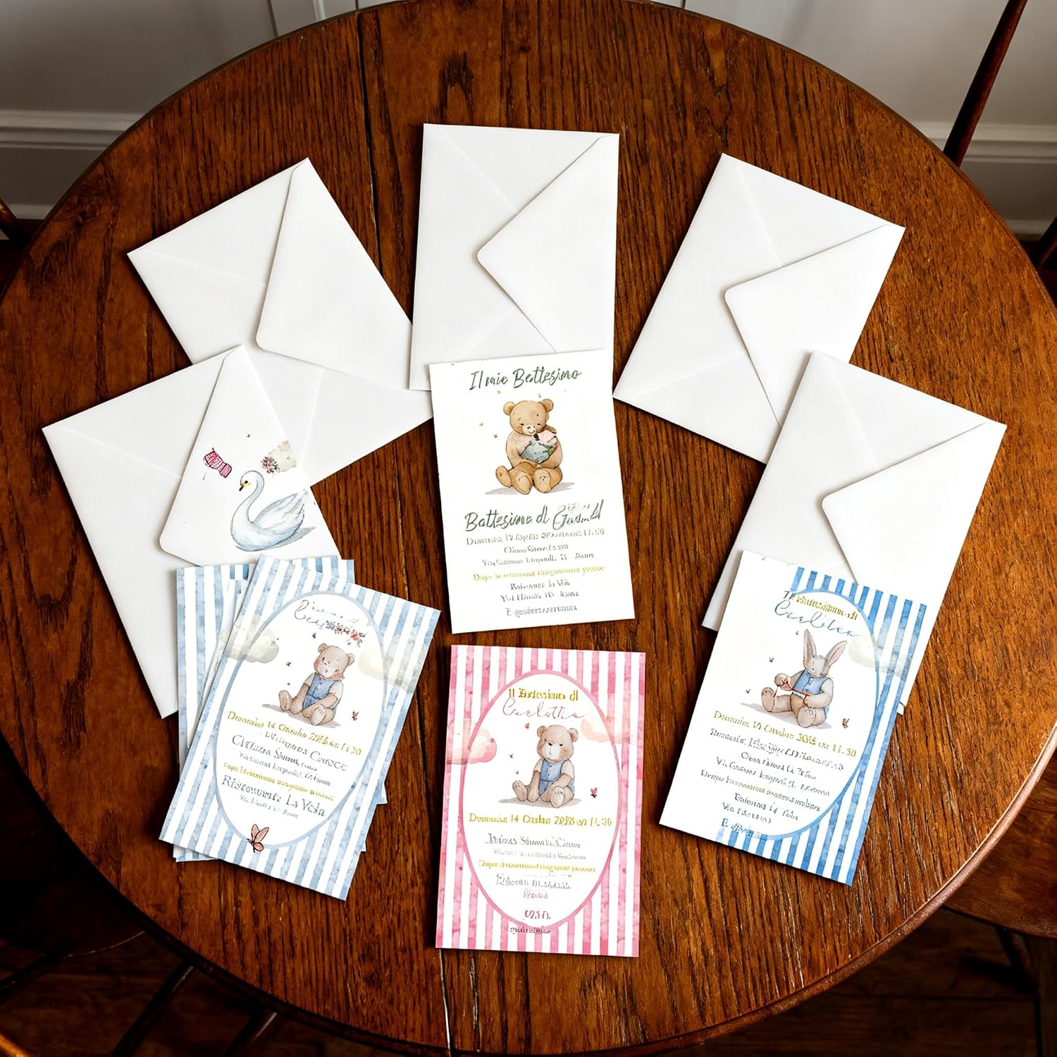 Kit battesimo completo: inviti, menu, segnalibri, tag e bomboniera — 4