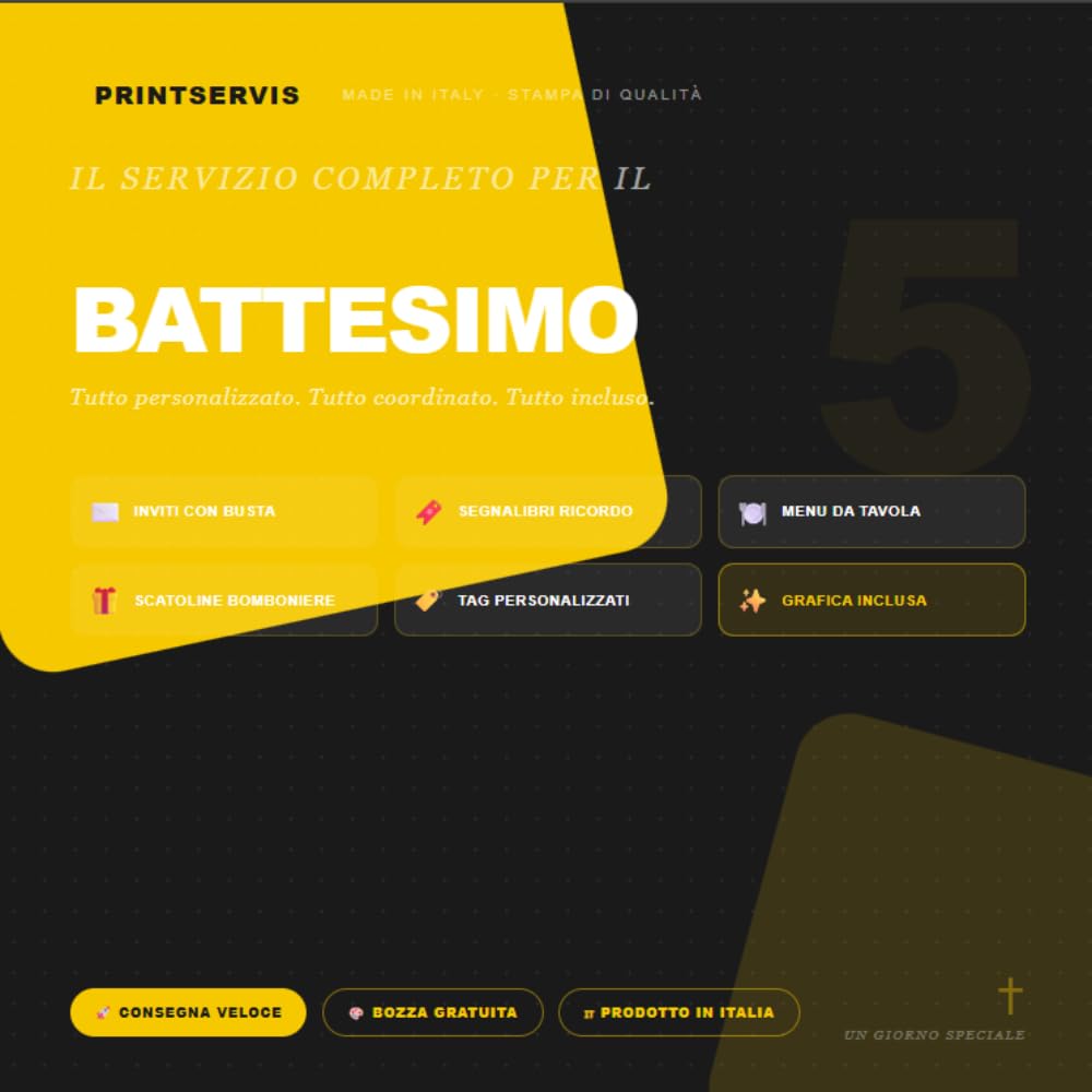 Kit battesimo completo: invito, adesivi, scatolina, segnalibro, menu — 2