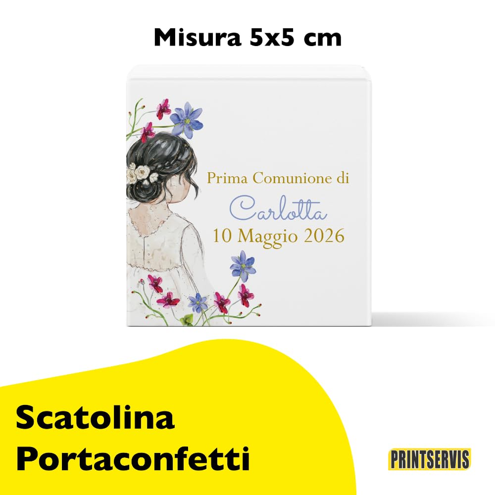 Kit prima comunione bimba completo: invito, adesivi, scatolina, menu — 6