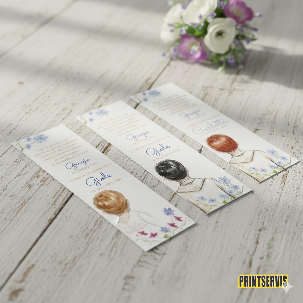 Kit prima comunione completo: inviti, menu, segnalibri, tag — 2