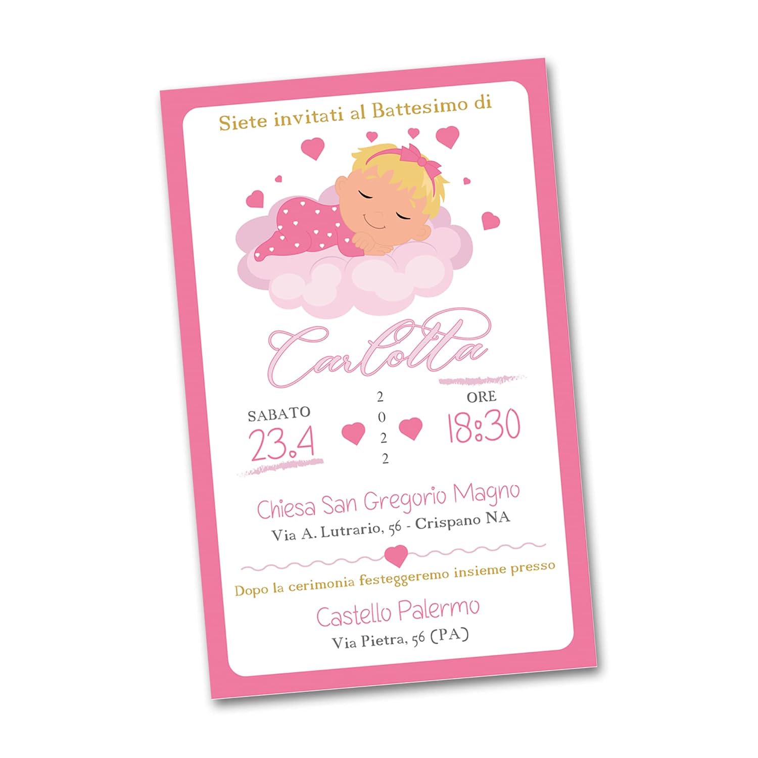Partecipazioni battesimo bimbo o bimba (20 pz) — 4