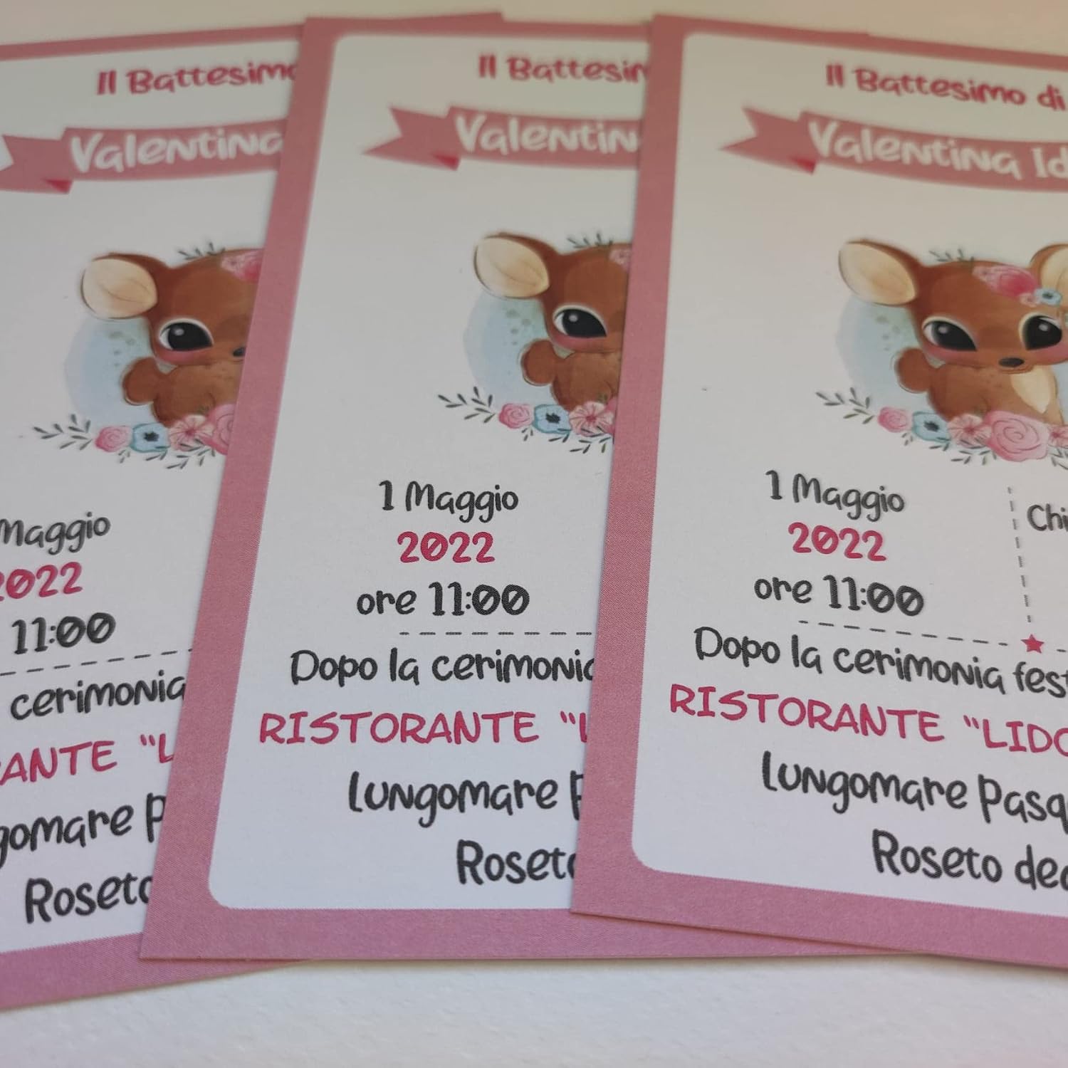 Partecipazioni battesimo bimbo o bimba (20 pz) — 5