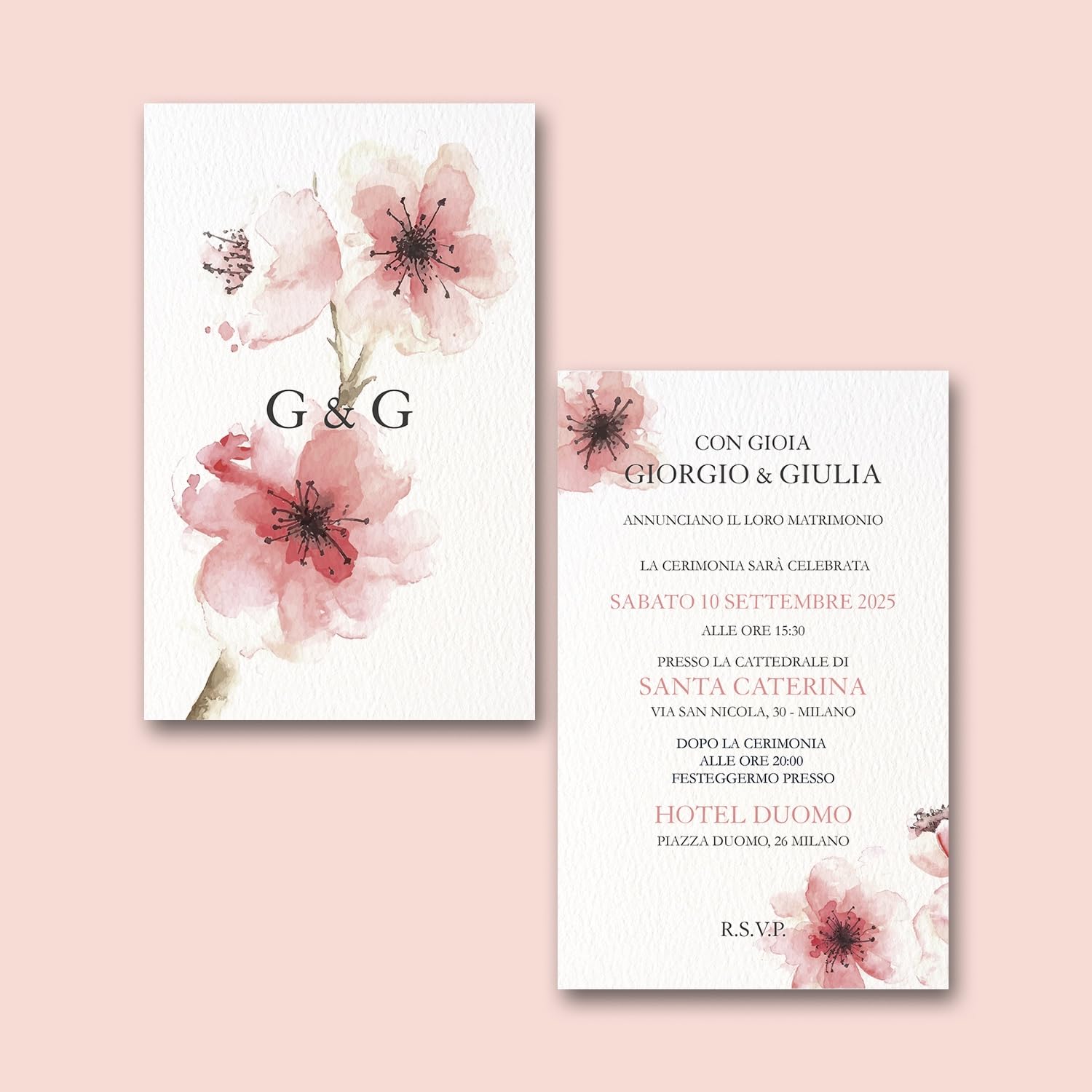Partecipazioni e inviti matrimonio eleganti (20 pz) — 7